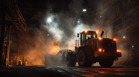 Industrial Machine In Dramatic Lightingの素材