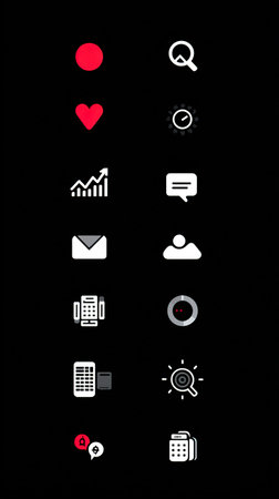 Essential vector icons for mobile apps and web platforms. Clean, minimalist.の素材