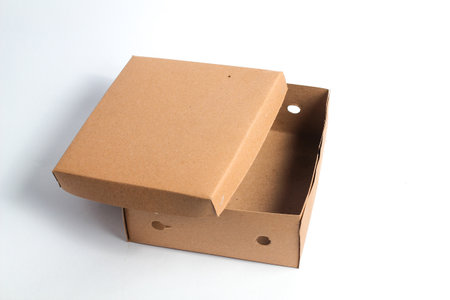 Cardboard box isolated on white background. Clipping path included.