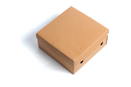 Cardboard box on a white background. Isolated with clipping path