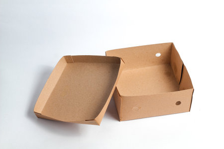 Cardboard box isolated on white background. Clipping path included.