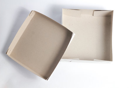 Cardboard box isolated on white background. Clipping path included.