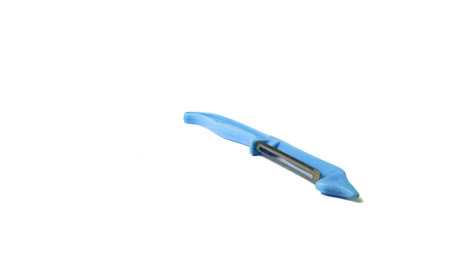 Blue nail cutter isolated on white background, clipping path includedの写真素材