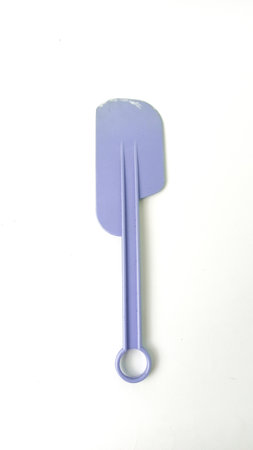 Plastic Spatula isolated on white background with clipping path.の写真素材