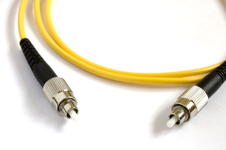 optical fiber fc on a white background is isolated