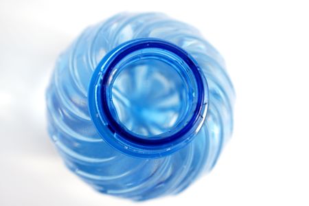 Plastic bottle of clean water isolated on white background