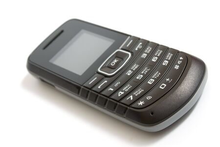 the mobile phone isolated on white backgroundの写真素材