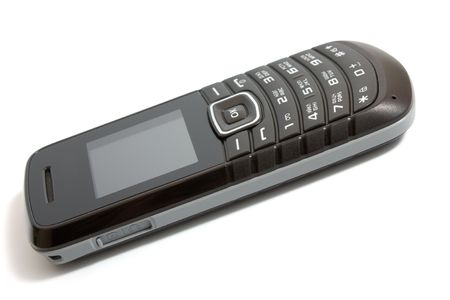 the mobile phone isolated on white backgroundの写真素材
