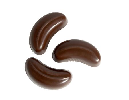 Chocolate sweets on a white background isolatedの写真素材