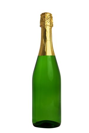 The closed bottle of champagne without a labelの写真素材