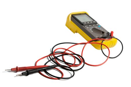 Professional digital multimeter isolated on the white background