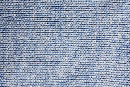 Background of the blue knitted fabric detailの写真素材