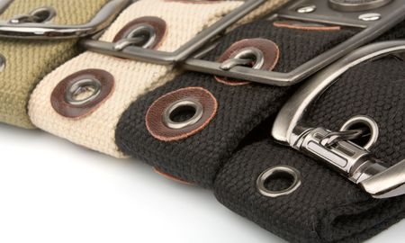 buckles and belts from the fashion backgroundの写真素材