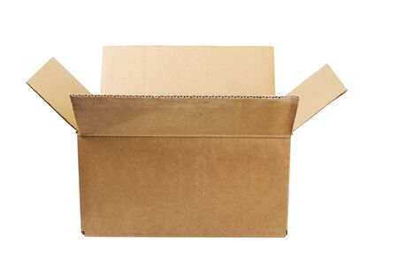 empty cardboard box isolated on the white background