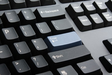 PC keyboard of black color closeup viewの写真素材