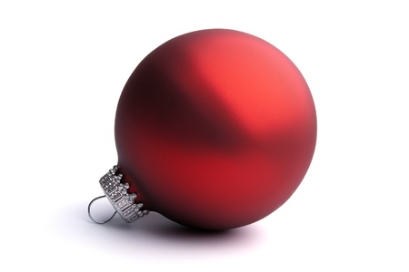 colored Christmas ball on the white background の写真素材