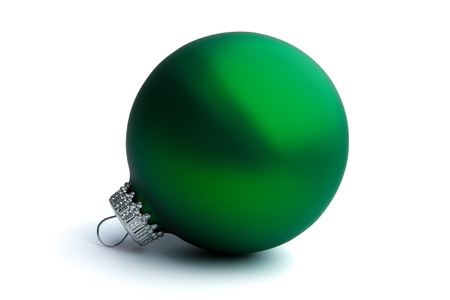 colored Christmas ball on the white background の写真素材