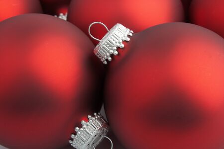 colored Christmas ball on the white background の写真素材