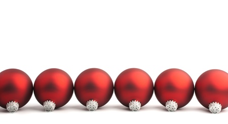 colored Christmas ball on the white background の写真素材