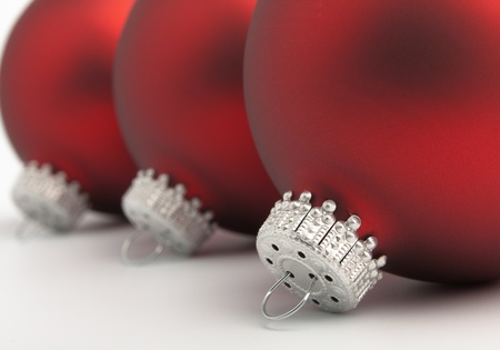 colored Christmas ball on the white background の写真素材