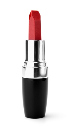 Beautiful Red Lipstick Isolated on White Backgroundの写真素材