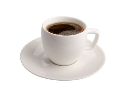 cofee cup isolated on white background with clipping pathの写真素材