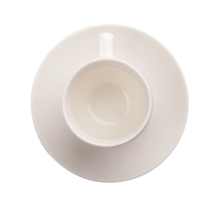 Empty coffee cup isolated on white backgroundの写真素材