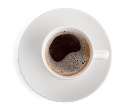 cofee cup isolated on white background with clipping pathの写真素材