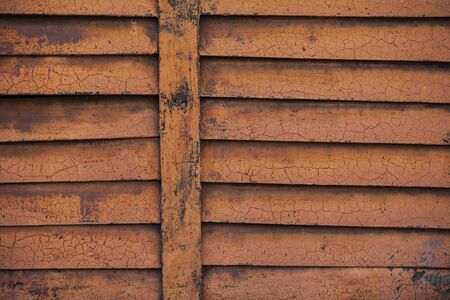 Old yellow rusty metal surface grounge backgroundの写真素材