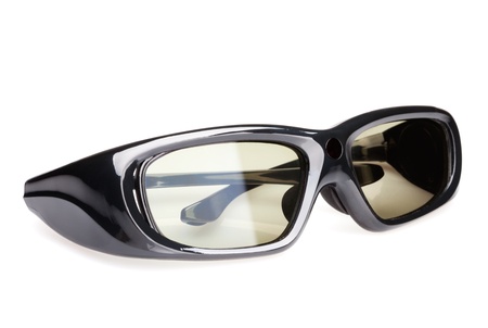 Active 3D glasses isolated on white background