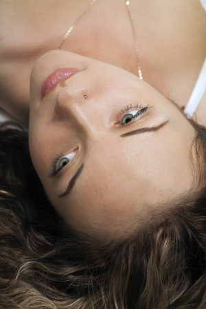 portrait of a beautiful sexy girl close upの写真素材