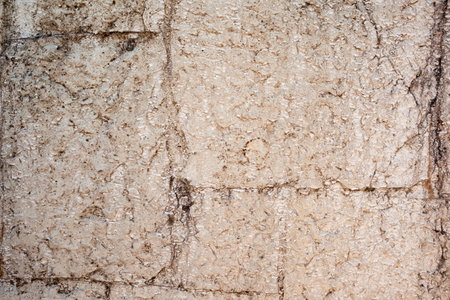 fragment of ancient masonry walls of ashlarの写真素材