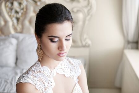 Pretty bride with the nice makeupの写真素材