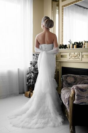 Pretty bride with the nice makeupの写真素材