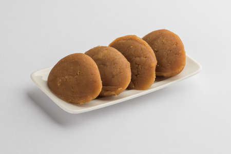 FLOUR HALVA (Turkish: Flour HALVA). Traditional Turkish handmade dessert halva.の写真素材