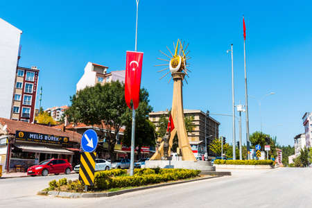 BILECIK, TURKEY - SEPTEMBER 1, 2020: Bilecik City in Turkey. Bilecik city center view.のeditorial素材