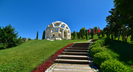 ISTANBUL, TURKEY - JUNE 29, 2020: July 15 Martyrs Memorial (15 JULY SEHITLER MEMORIAL) in Istanbul. Turkey.のeditorial素材