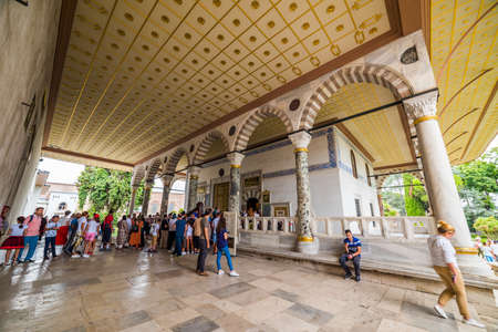 ISTANBUL - AUGUST 15, 2019: Entrance door of Topkapi Palace. ISTANBUL TURKEY.のeditorial素材