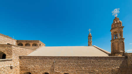 MARDIN, TURKEY - APRIL 25, 2019: Mor Gabriel Monastery in Midyat, Mardin. Turkey. Mor Gabriel...