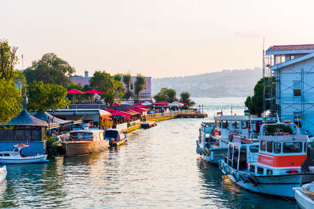 ISTANBUL, TURKEY - SEPTEMBER 2, 2018: Goksu Creek is popular place in Beykoz, Istanbul, Turkey.のeditorial素材