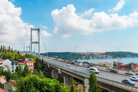 15 July Martyrs Bridge (English: 15 July Sehitler Bridge) in Istanbul, Turkey.のeditorial素材