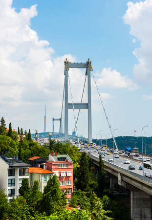 15 July Martyrs Bridge (English: 15 July Sehitler Bridge) in Istanbul, Turkey.のeditorial素材