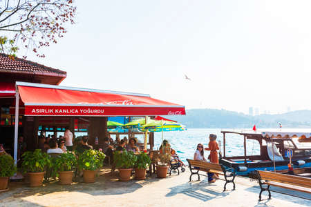 ISTANBUL, TURKEY - SEPTEMBER 2, 2018: KANLICA PORT in Kanlica District. Beykoz, Istanbul, Turkey.のeditorial素材