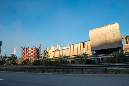KARABUK, TURKEY - August 2, 2021: Kardemir Karabuk Iron Steel Industry Trade Company. Kardemir is a Turkish steel producer.のeditorial素材