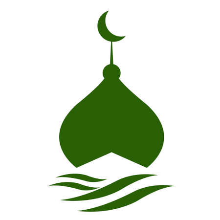 moslem mosque design for logo background illustration vectorのイラスト素材