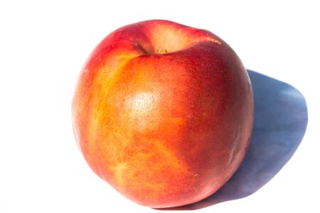 peach on a white backgroundの写真素材