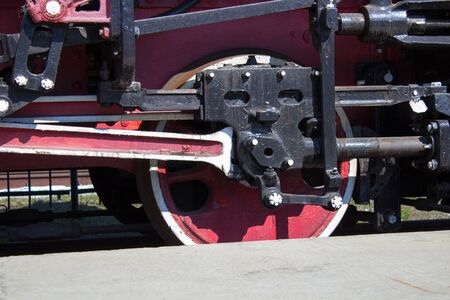 retro locomotive wheels