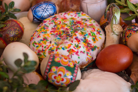 Ukrainian Easter Basket,beautiful decorated basket for Easter holidays of Ukrainian