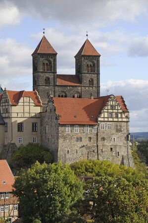 castle and collegiate church in quedlinburgのeditorial素材
