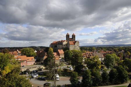castle and collegiate church in quedlinburgのeditorial素材